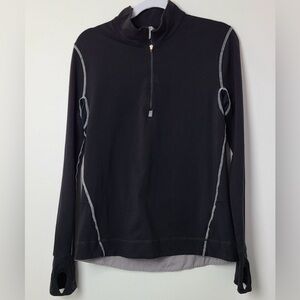 Alo Black Long Sleeve 1/2 zip Athletic Top. Very comfortable